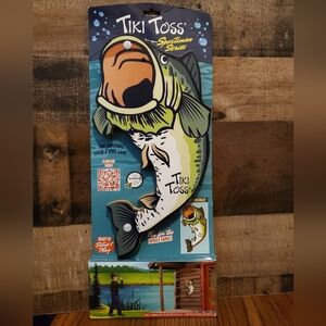 Tiki Toss Sportsman Series Bass Fishing Hook and Ring Toss Family Game -…